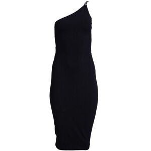 Gucci by Tom Ford S/S 2001 Knit Asymmetrical Leather Strap Dress